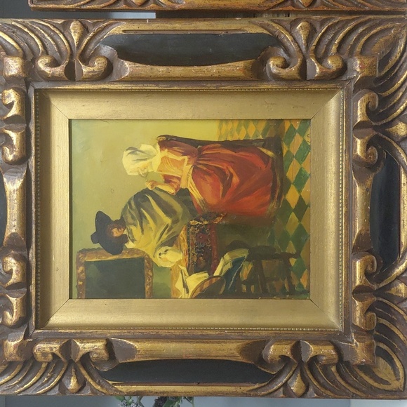 Vintage Pair Of Signed 19th Century Dutch Genre Oil Paintings - Picture 2 of 9